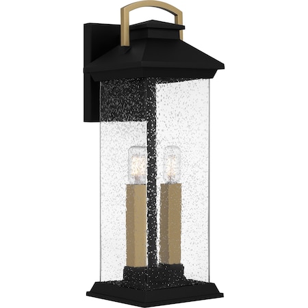 Quoizel Henderson Outdoor Wall 2 Lights Earth Black HND8406EK